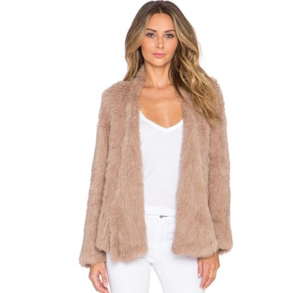 NICHOLAS Fawn Knitted Rabbit Coat 💯 Authentic - Picture 6 of 10